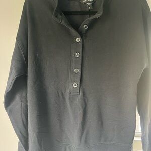 Athleta Women's Black Button-Up Sweatshirt